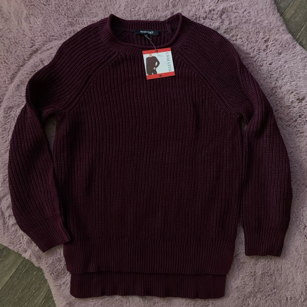 Ellen Tracy Burgundy Sweater